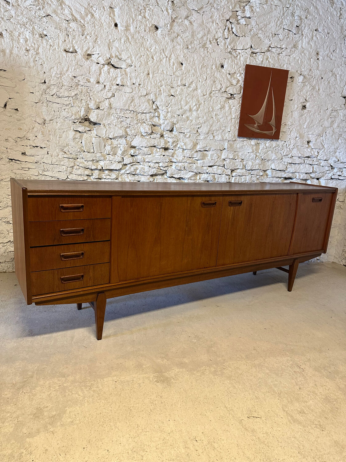 Enfilade UNIFA in teak - Scandinavian 1960