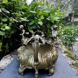 Large rock garden planter angel Art Nouveau