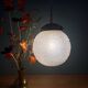 Vintage art deco frosted glass globe pendant light