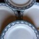 A set of 6 flat plates Terre de Fer Guirlandes Louis XVI Salins