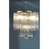 Lustre en verre de murano transparent « tronchi » d50