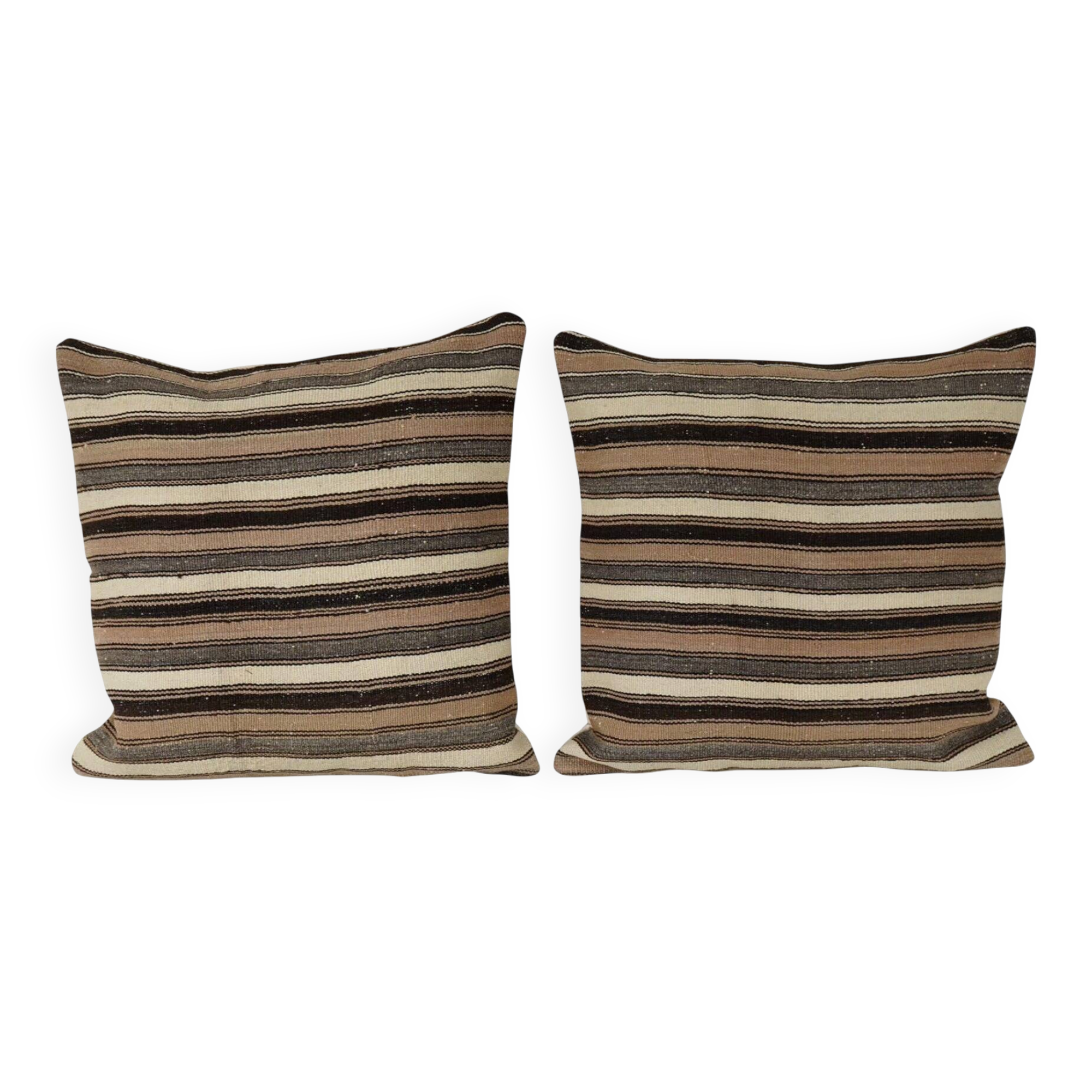 Set of 2 vintage kilim cushion covers 61x61 cm