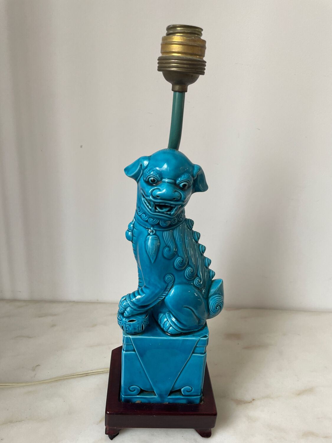 Lampe vintage céramique Hollywood Regency