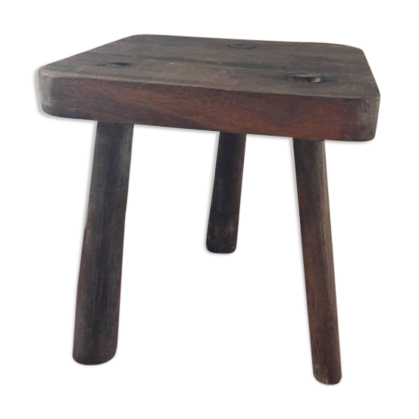 Massive wooden tripod stool