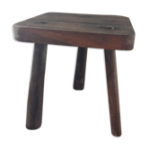 Massive wooden tripod stool