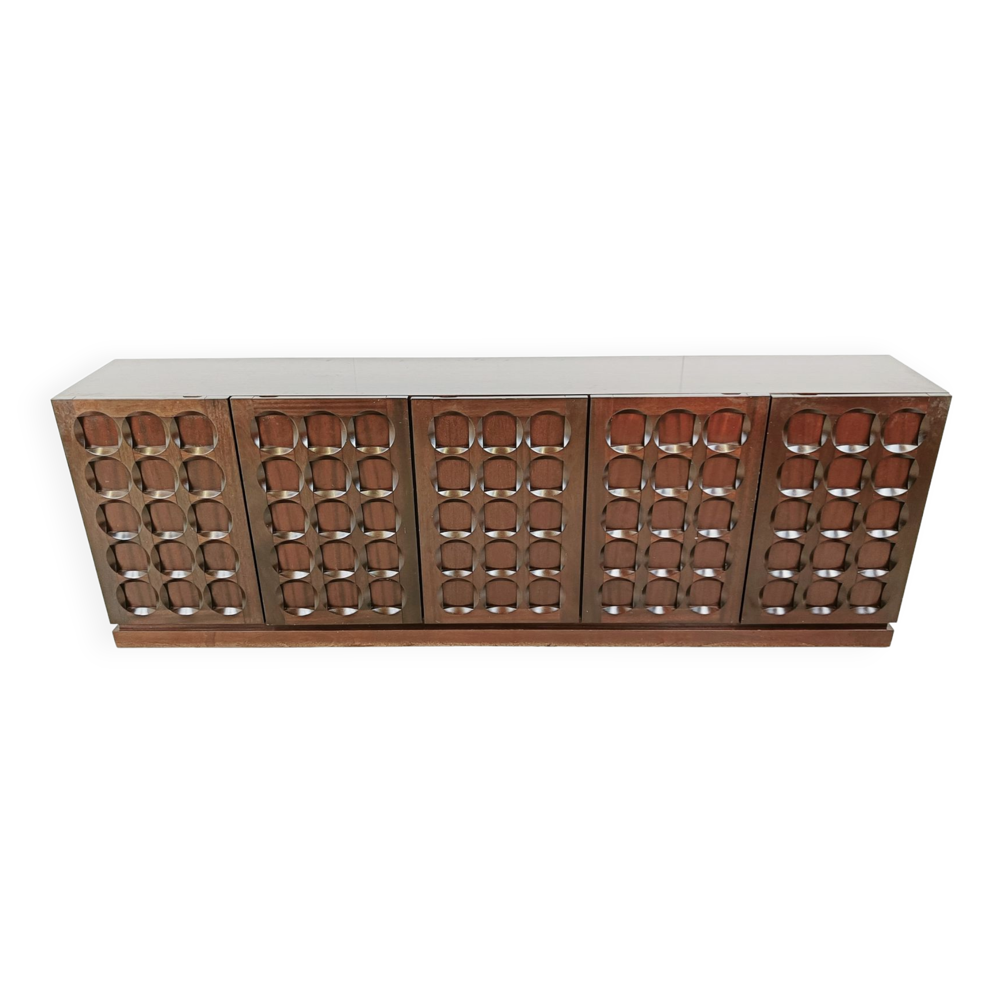 Graphical brutalist credenza, 1970s
