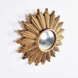 Miroir en terre cuite du milieu du siècle années 1960 42cm