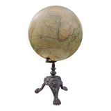Old large terrestrial globe Lebègue Paris