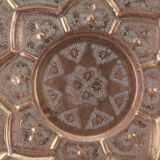 Ancient Moroccan copper tray