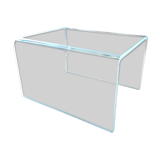 Coffee table/end table Plexiglas/20th century design