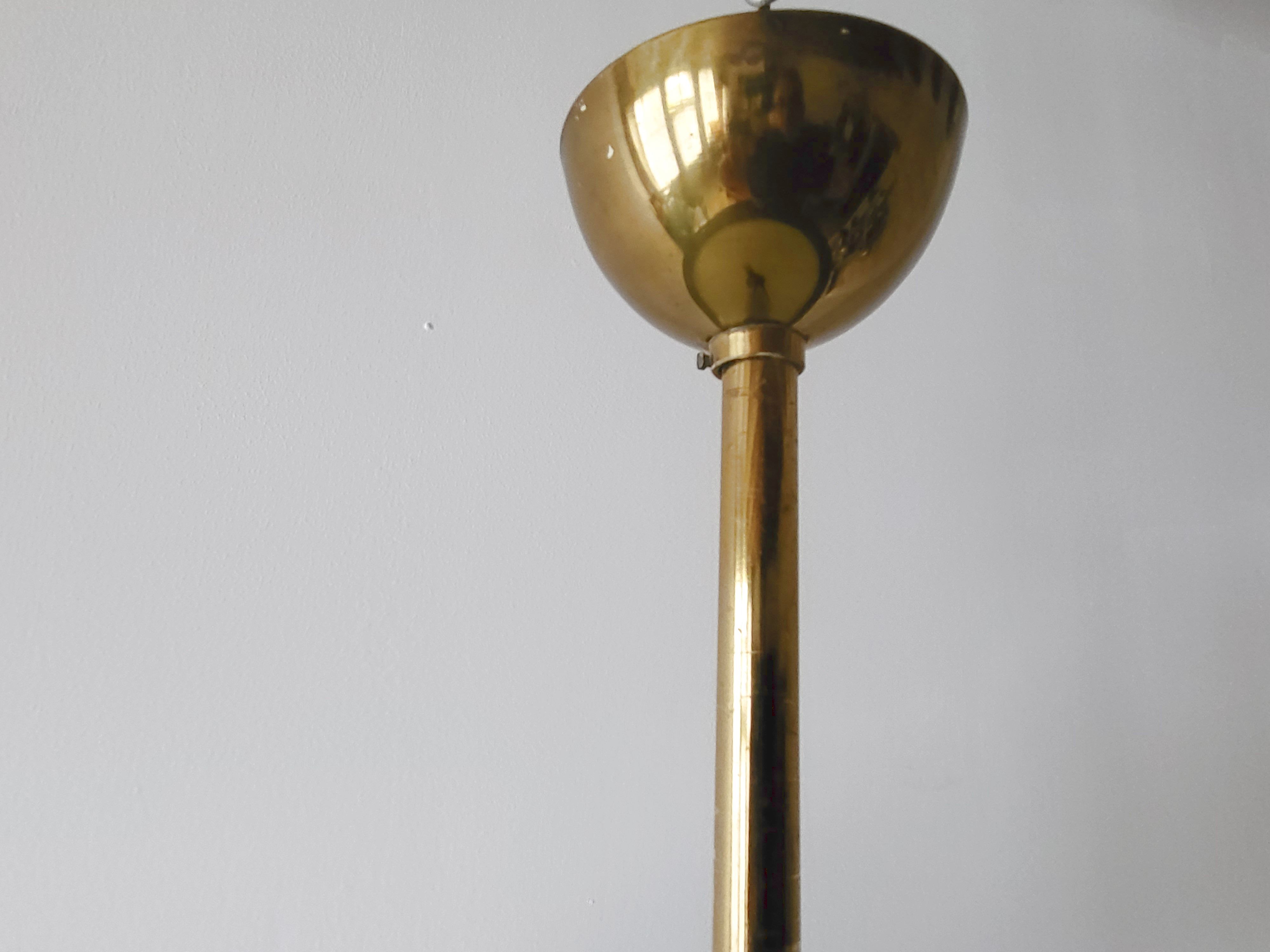 Vintage palette chandelier 1950 glass & brass