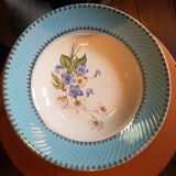 Assiettes bleues creuses porcelaine