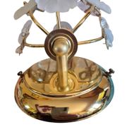 Pair of Banci Florence gold metal and crystal flower wall sconces