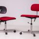 Chaises de bureau rouges Jørgen Rasmussen Kevi