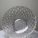 Coupe en verre pressé pointes diamants et étain, 1920-1950