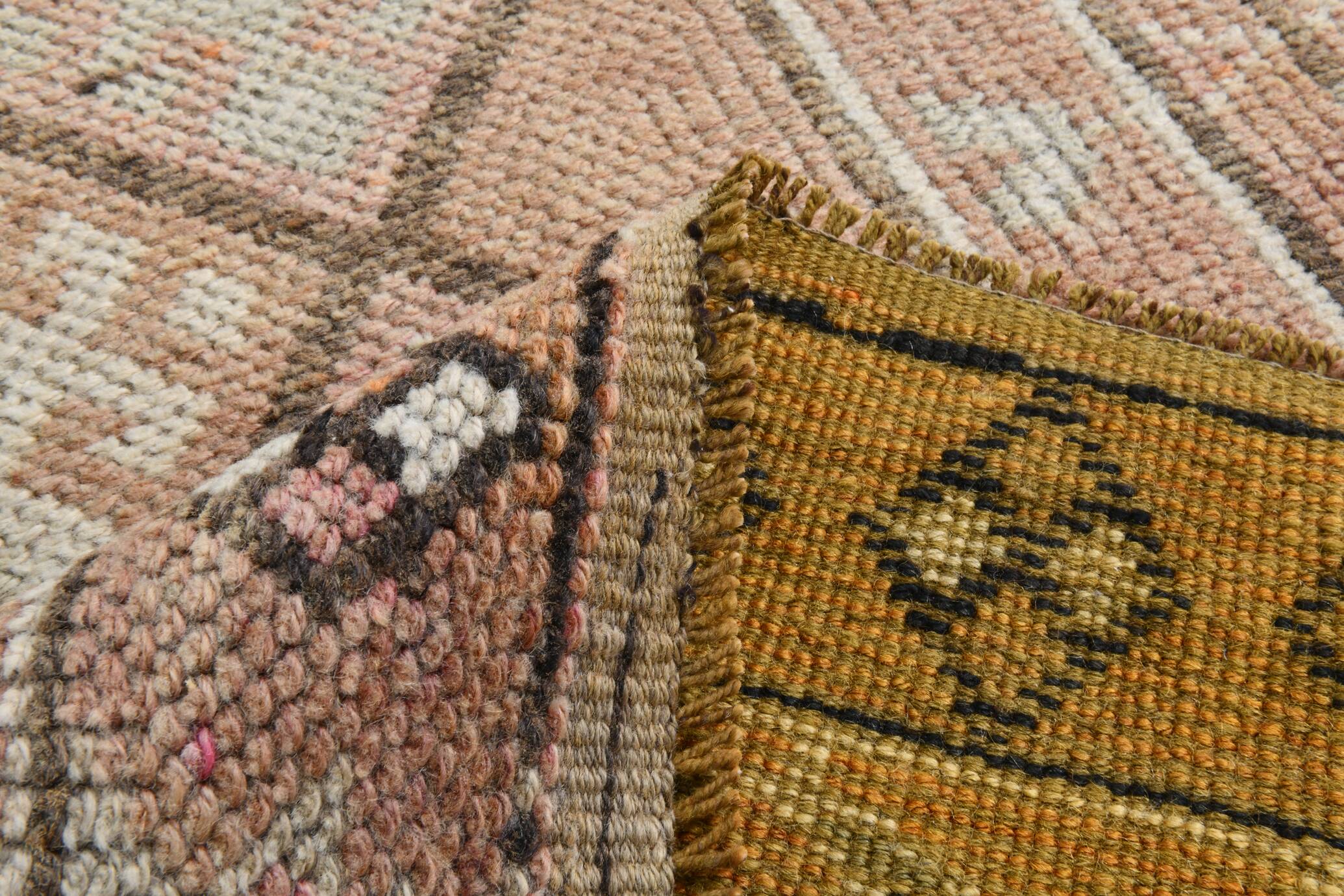 3x12 Soft Red Brown Turkish Runner Rug, 83x365Cm