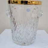 Champagne crystal bucket signed etzel Lorraine