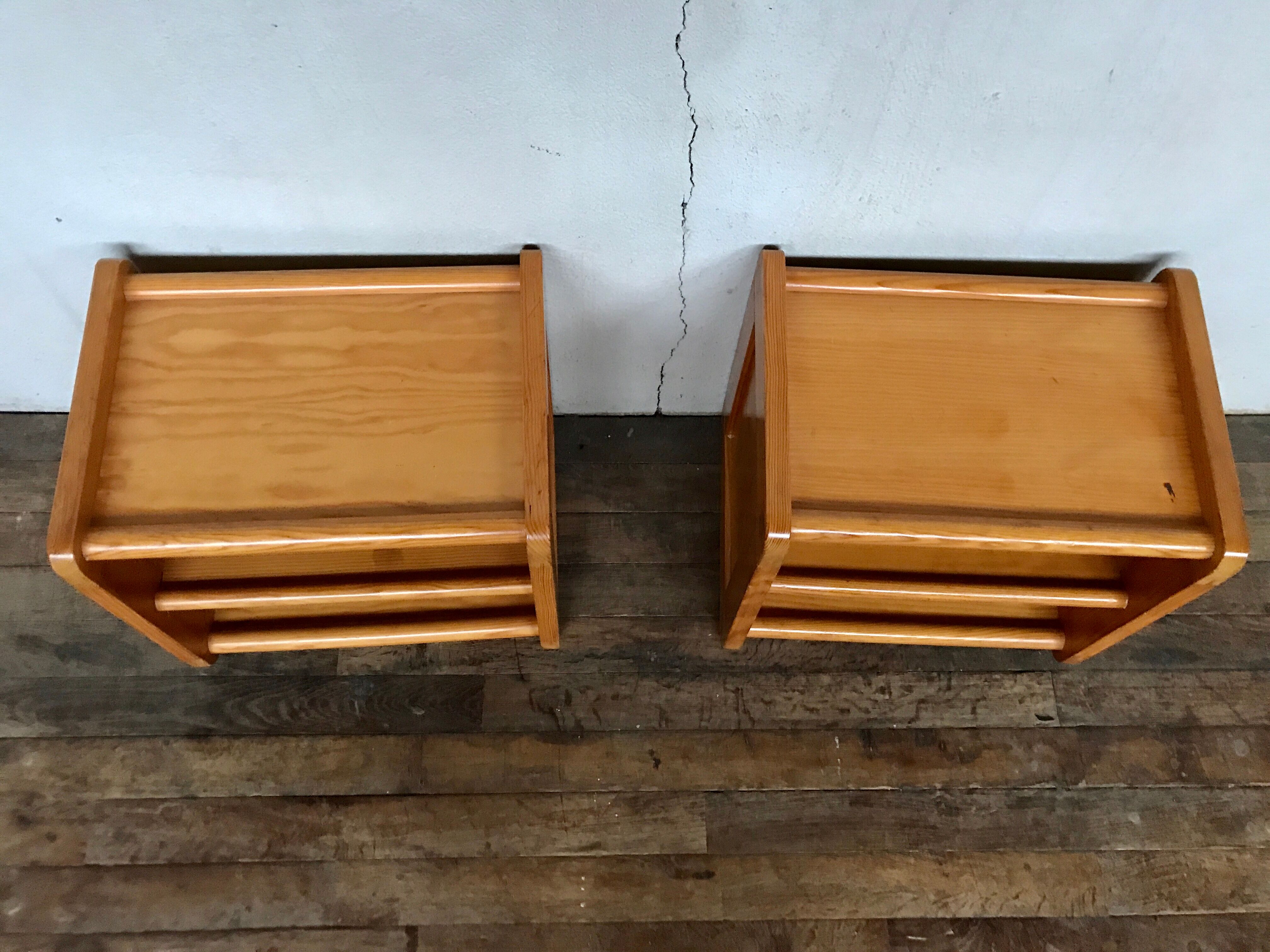 Pair of bedside bedside bedside tables old vintage sofa end 1950 1960 retro