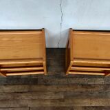 Pair of bedside bedside bedside tables old vintage sofa end 1950 1960 retro