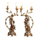 Pair of antique candelabra in carved and gilded wood, Italy, 20th century