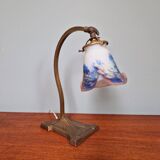 Art Deco desk lamp, signed Le verre Français, 1920s-30s