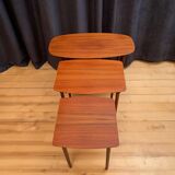 A set of three side tables, Denmark, 1960s