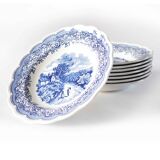 8 assiettes creuses english landscape