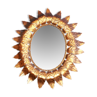 Miroir soleil ovale, 61x52cm