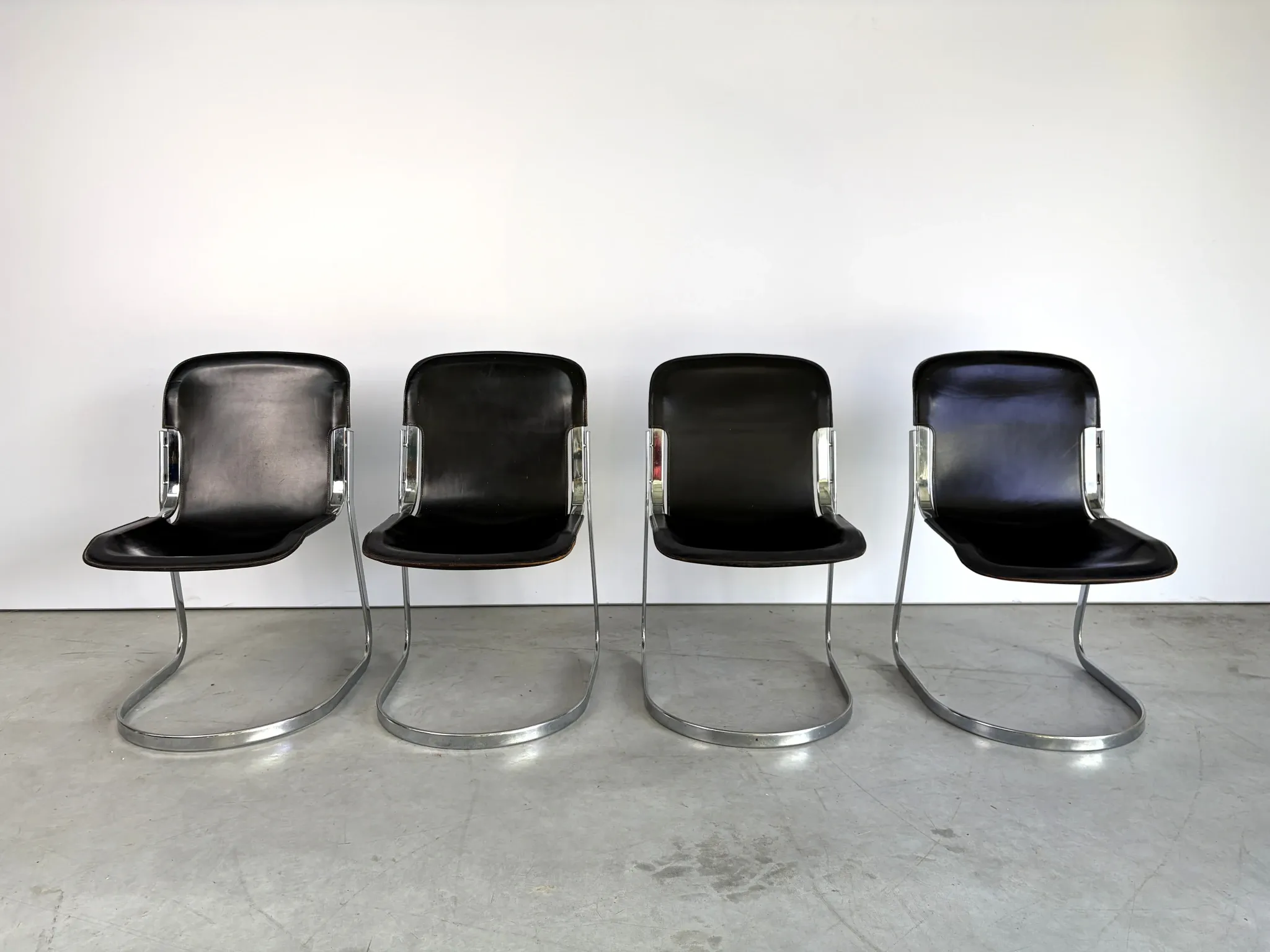 Vintage dining chairs by Cidue set of 4, 1970s