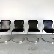 Chaises de salle à manger vintage par Cidue, ensemble de 4, années 1970
