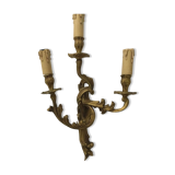 3-pointed bronze wall lamp