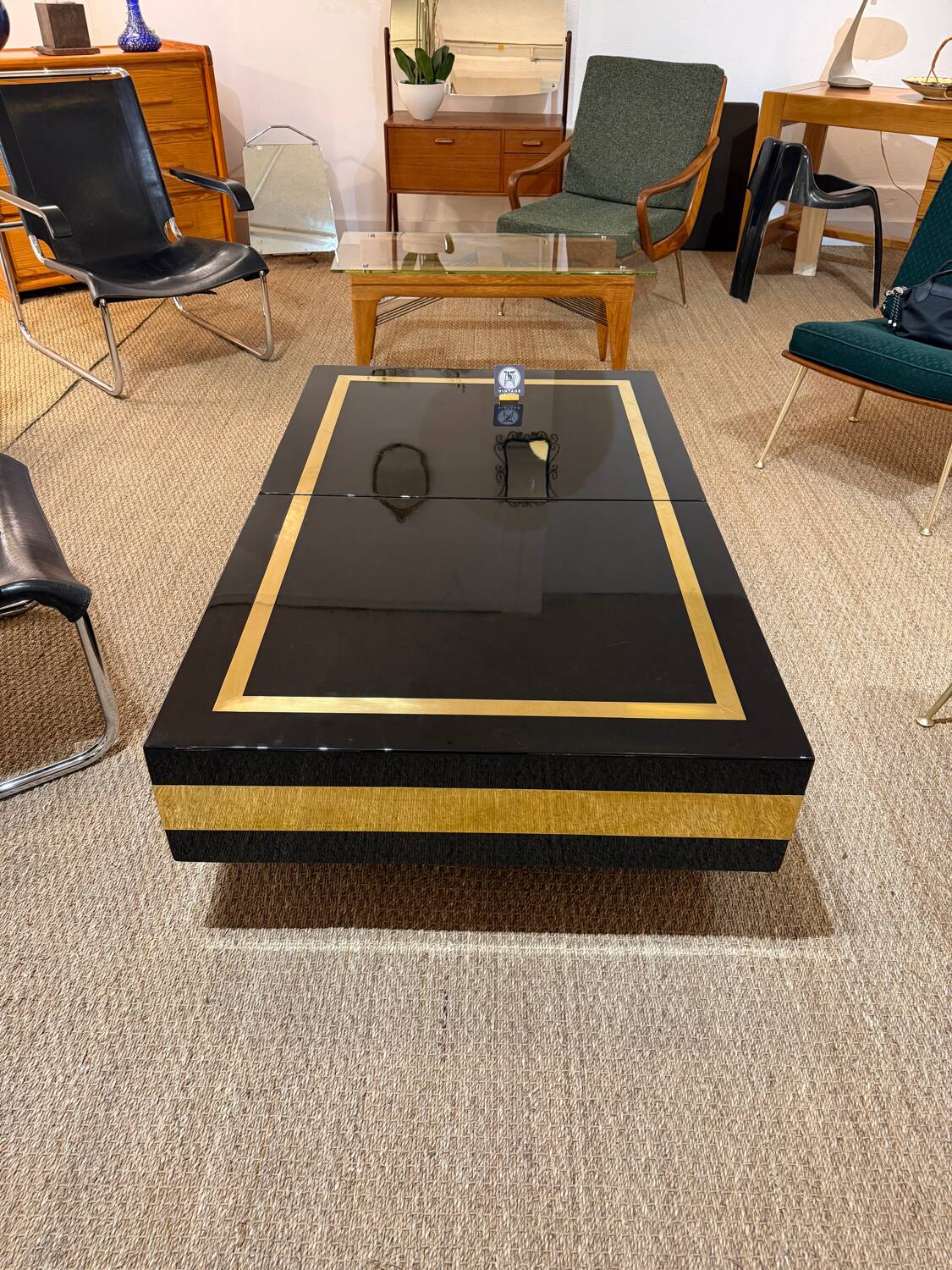 J.C. Mahey bar coffee table – 1970s