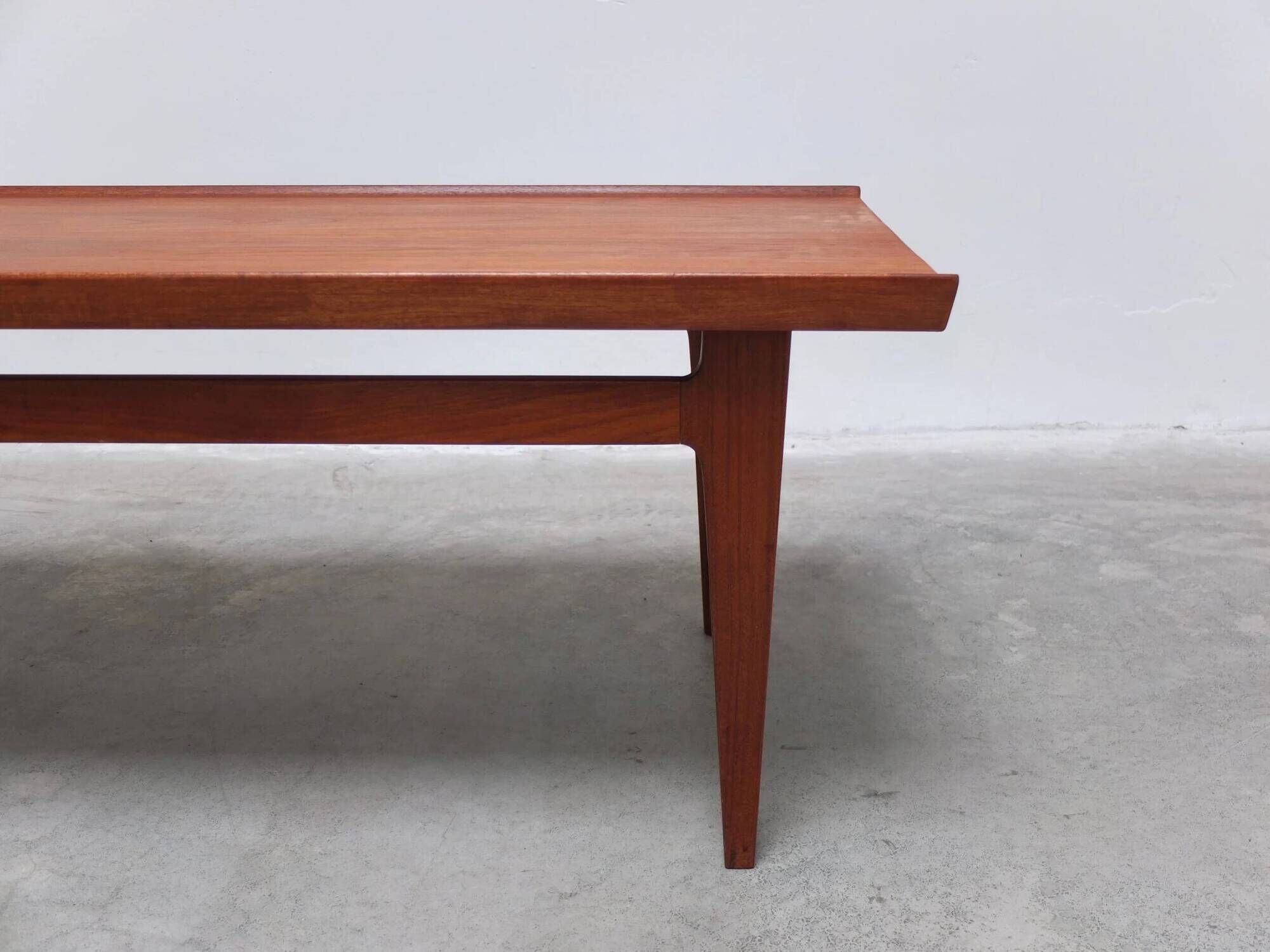 Danish coffee table in solid teak by Finn Juhl for France & Son, 1960s