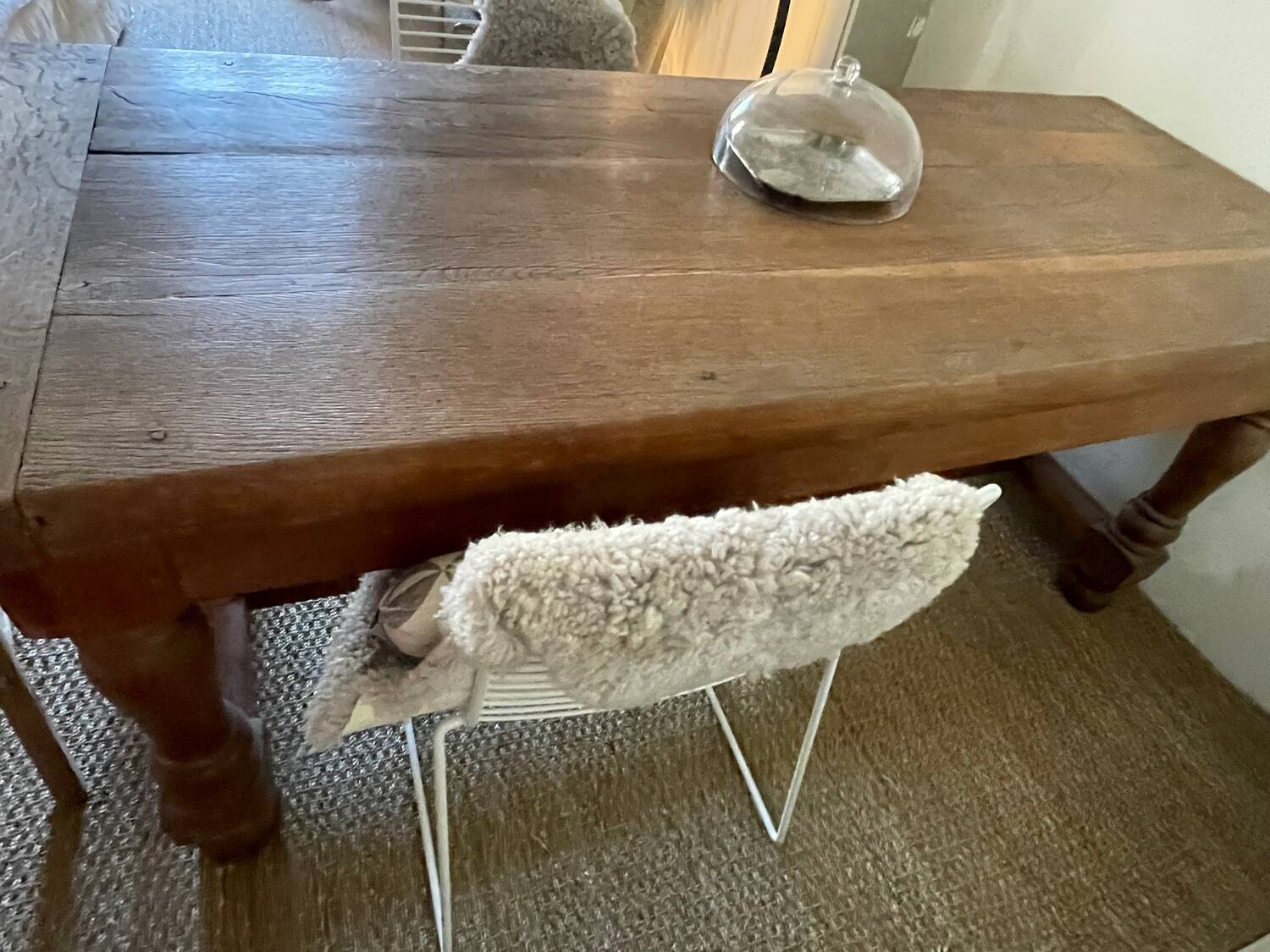 Solid oak farmhouse table