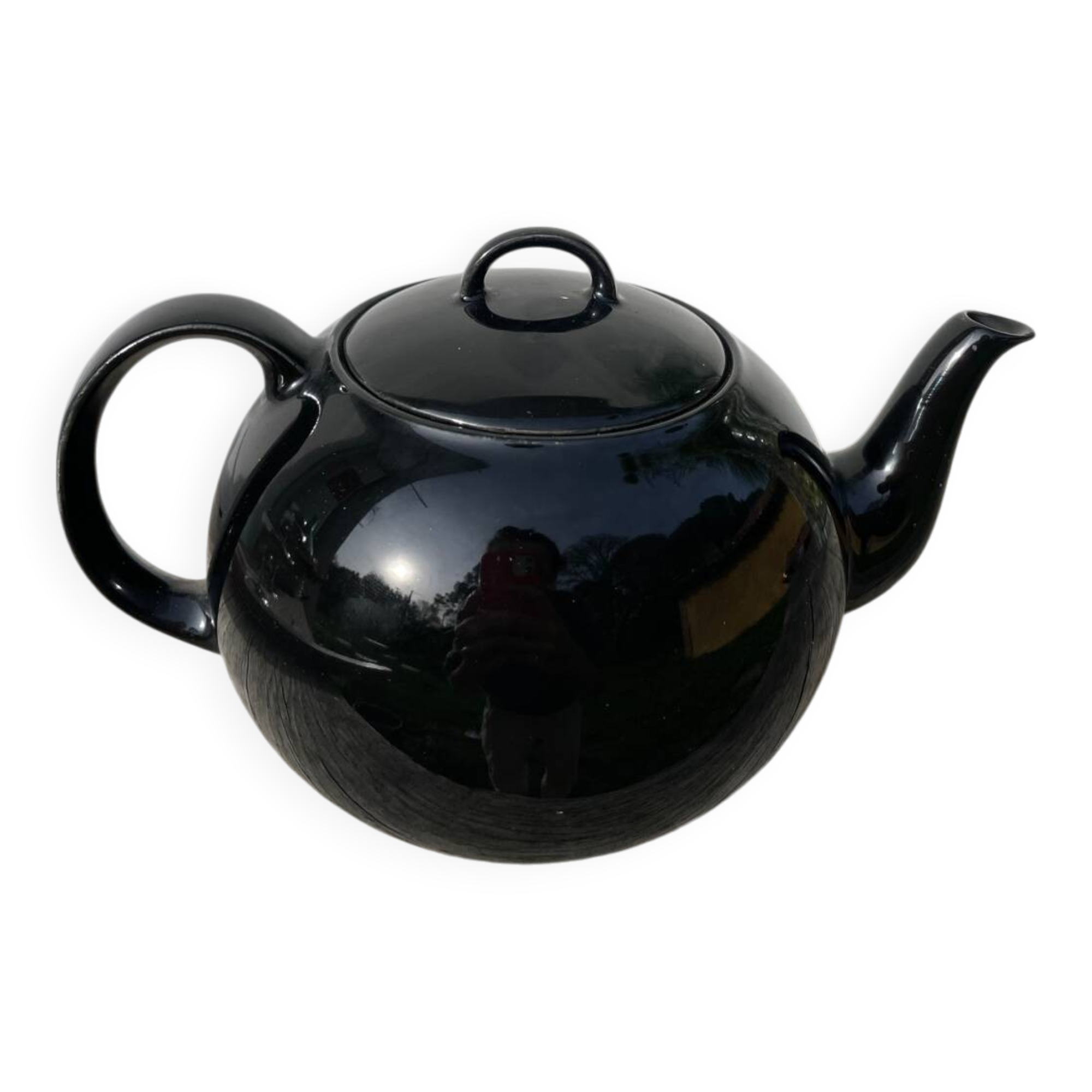 Black fine porcelain teapot