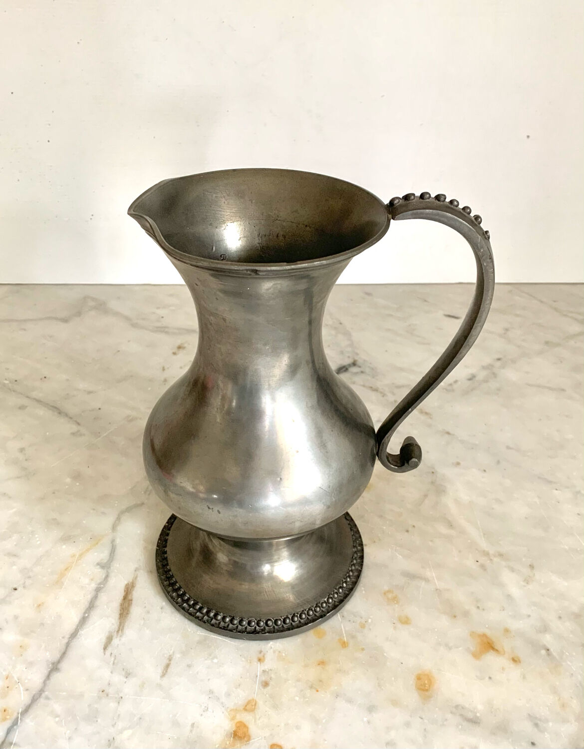 Pewter pitcher