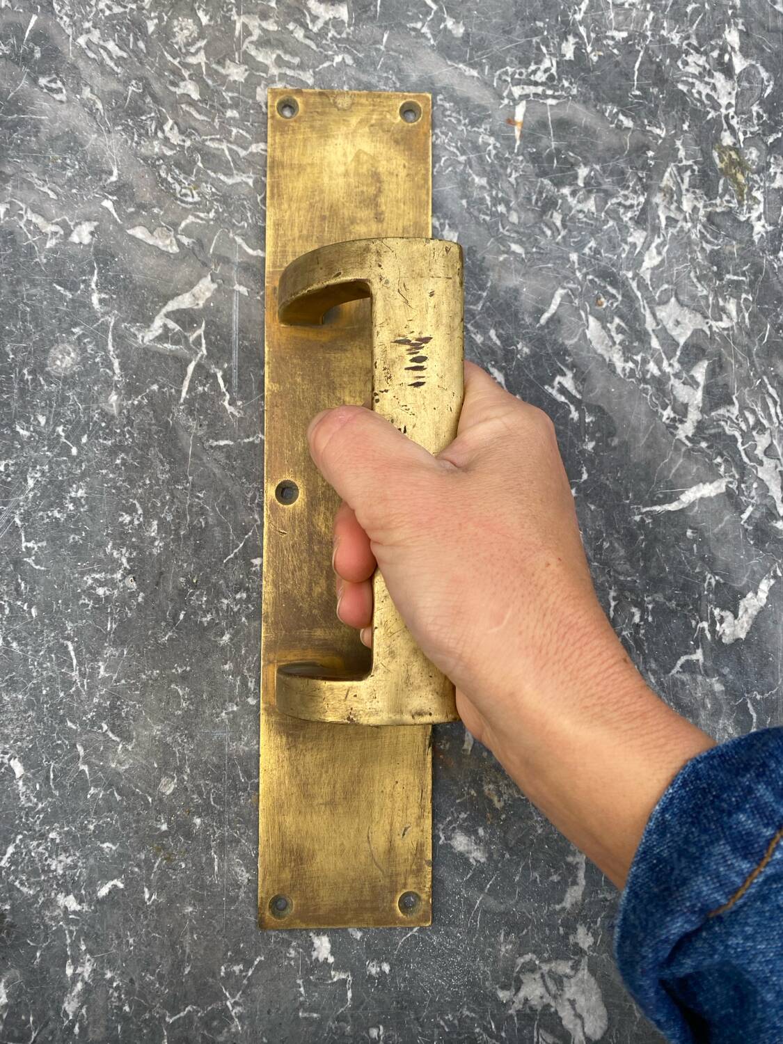 Solid brass door handle, pull handle