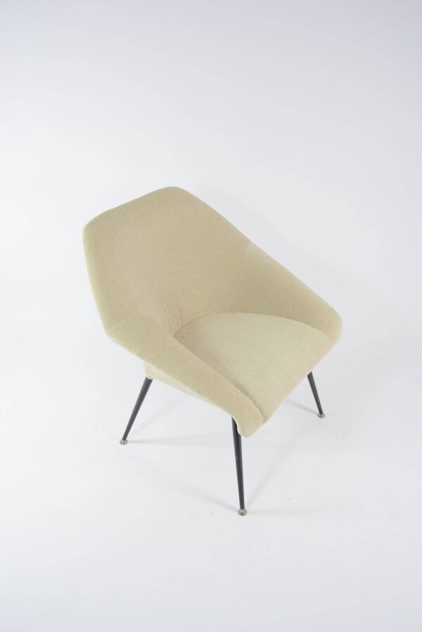Fauteuil coquille crème/beige