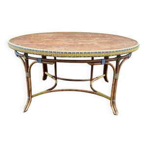 Table ovale en bois et