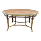 Table ovale en bois et rotin , début XX Siècle