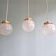 Art Deco satin glass pendant (2 available), 1920s-30s