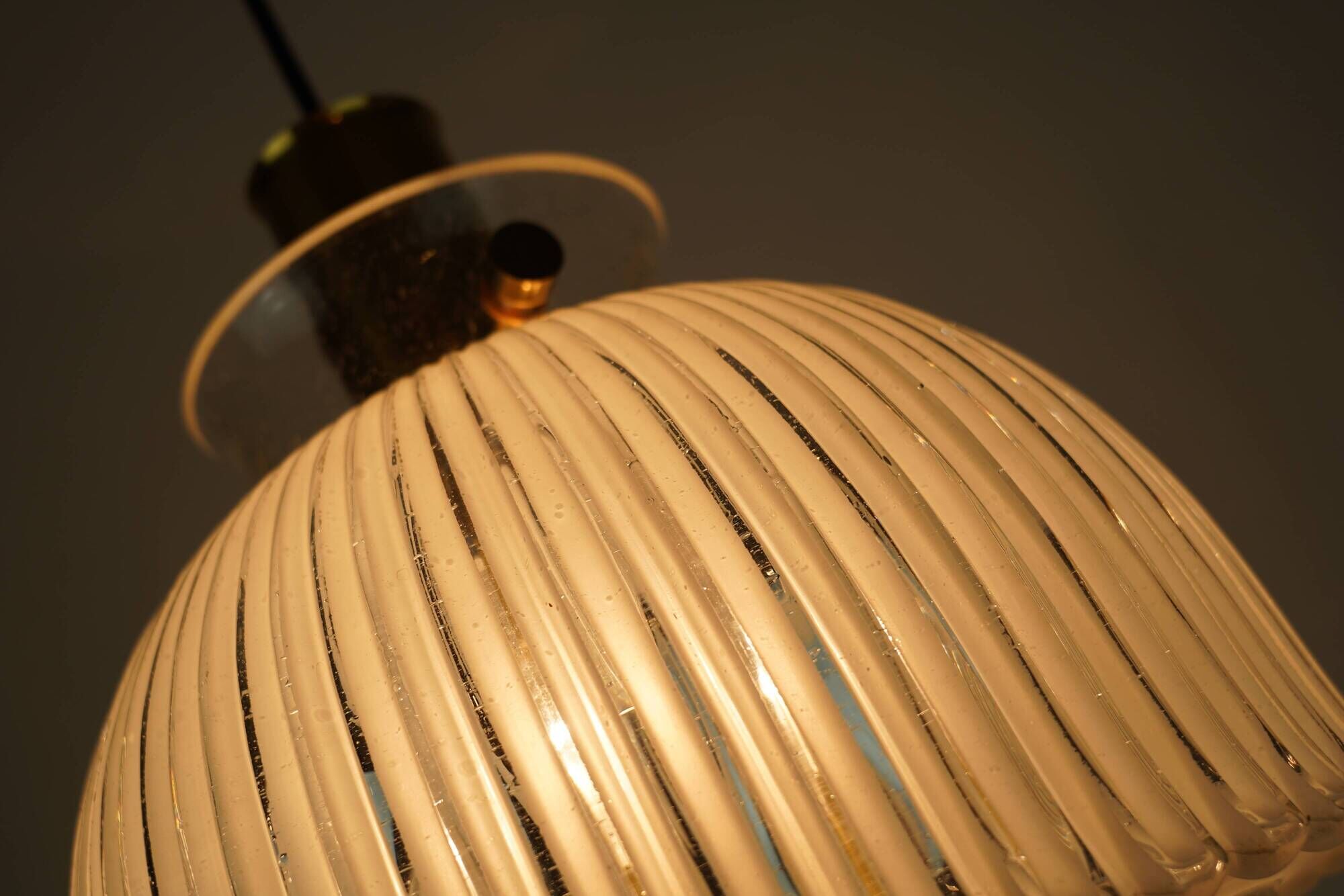 limburg mid century PENDANT LIGHT model P 239 a 4168 glass and brass 1960s