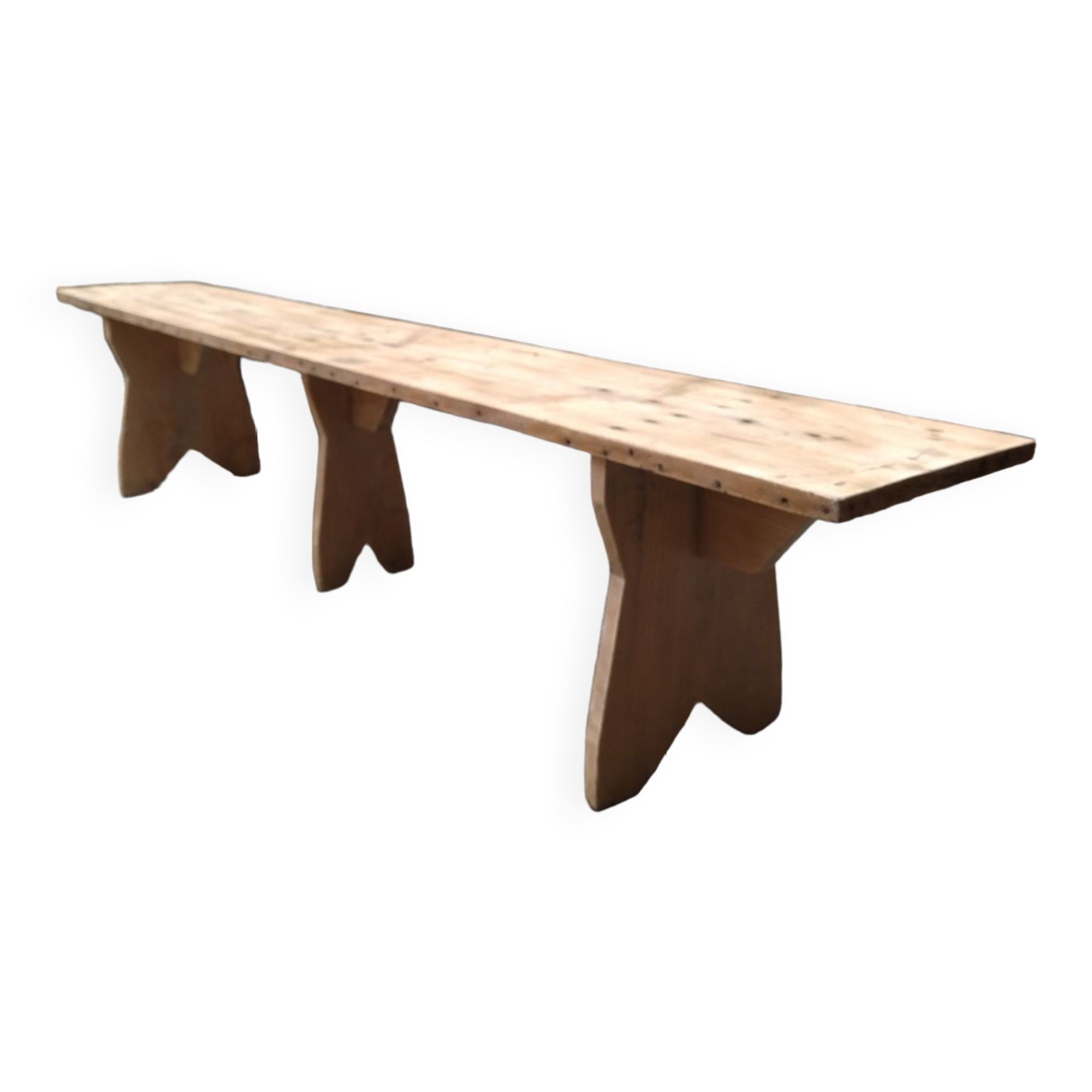 Beech farm bench