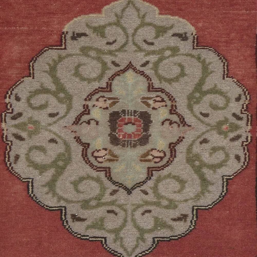 Hand-knotted Small Rug. Vintage Door Mat. Turkish Wool Seat Cover. Entryway Mat. Kitchen Rug