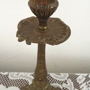 French Vintage Bronze Candlestick With Lovely Acanthus Leaf Detail 5165