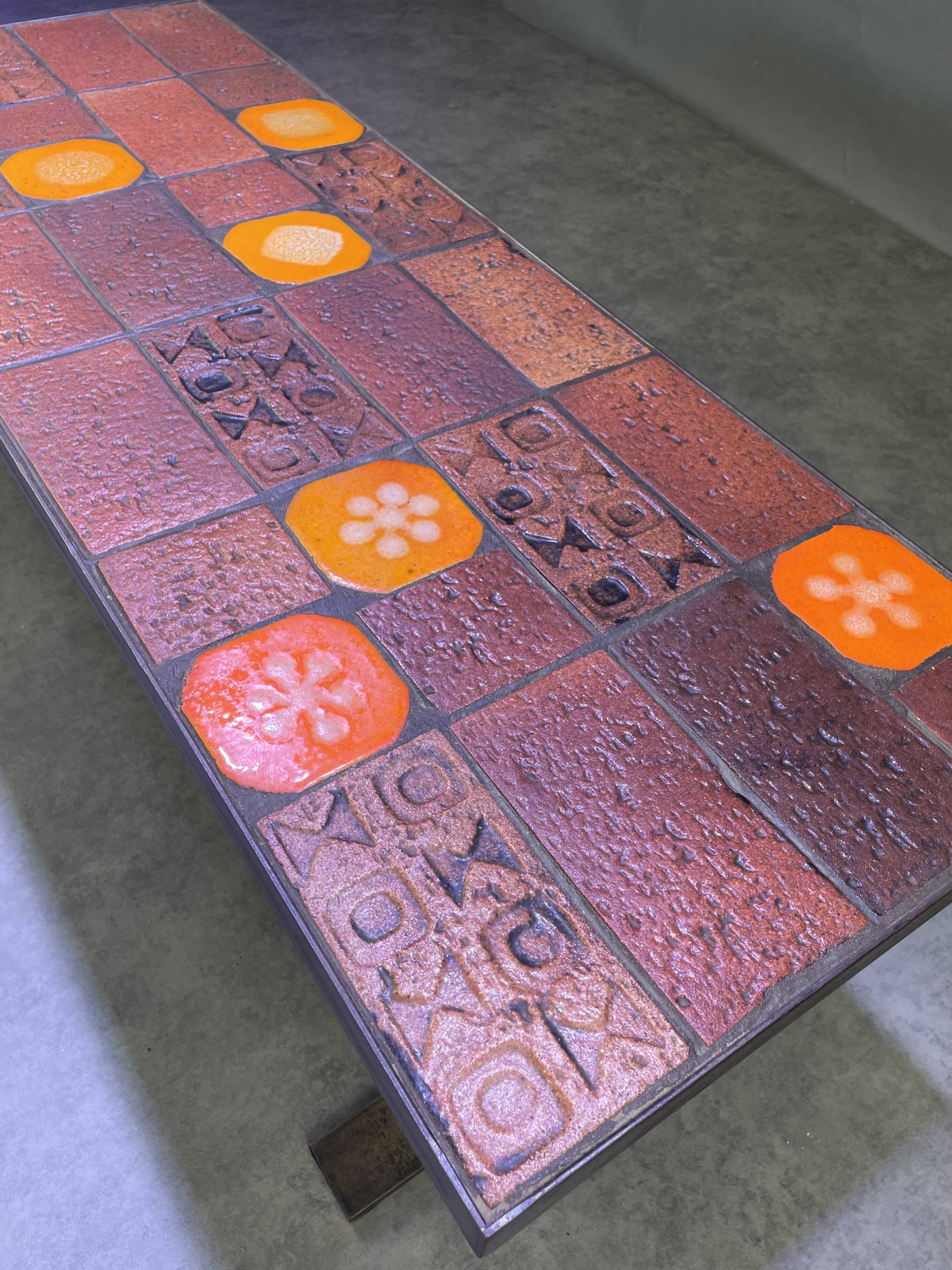 Glazed ceramic coffee table