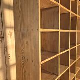 Raw wood locker cabinet