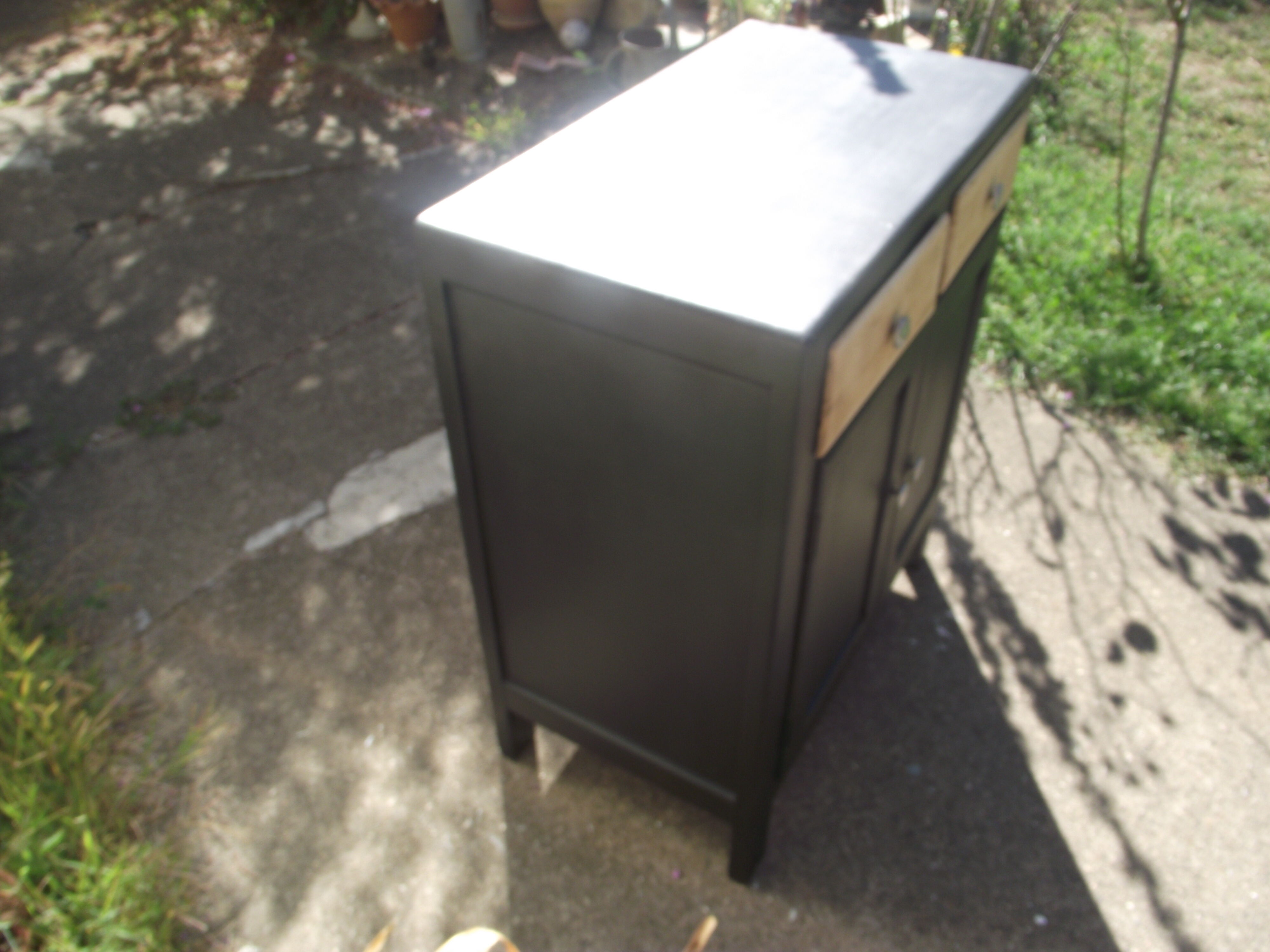 Parisian buffet painted in black from the 50s
