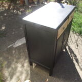 Parisian buffet painted in black from the 50s