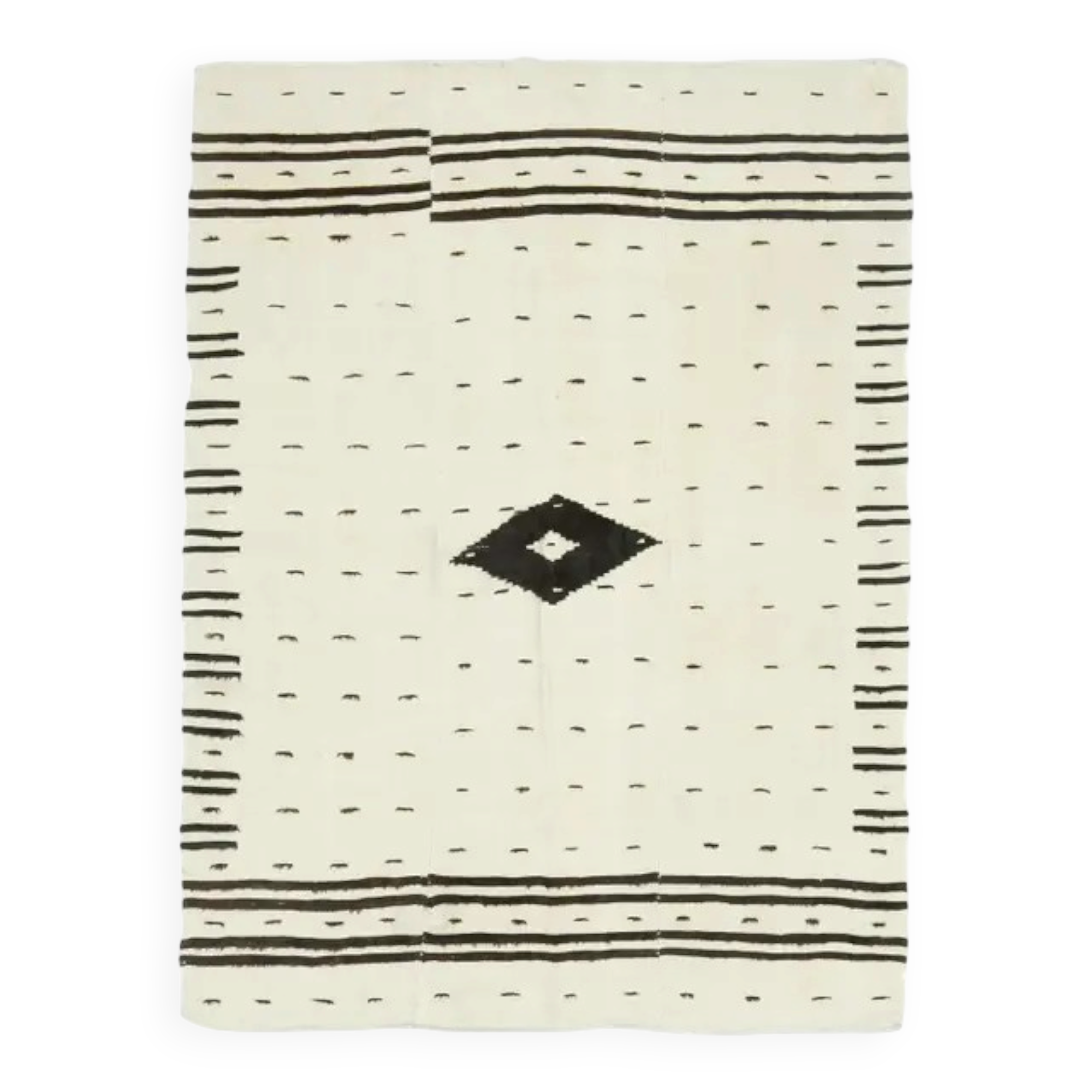 Tapis kilim en laine et coton beige turc vintage noué à la main 140x196